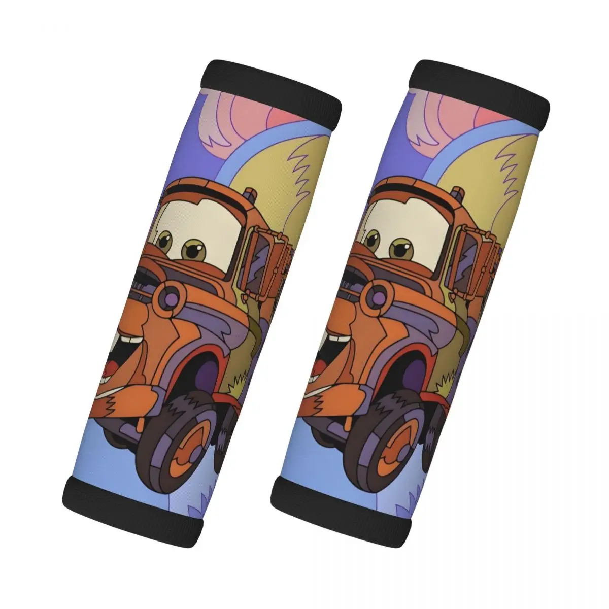 

Custom Lightning McQueen 2 Pcs Luggage Handle Wrap Soft Grip Handle Cover Comfortable Cars Neoprene Suitcase Identifier Travel