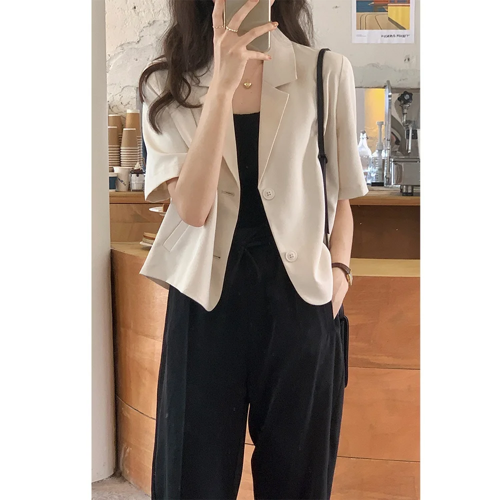 

Long Blazers Woman Letter Dots Promotion Outdoor Two-Button Appropriate Square Tied Layered Legs Irreuglar Buttonless Casaco