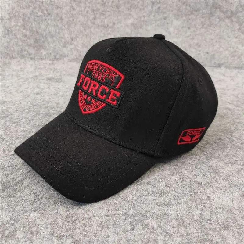 Unisex Autumn Winter New High Crown 5-Panel Baseball Cap Large Size Casual Hat