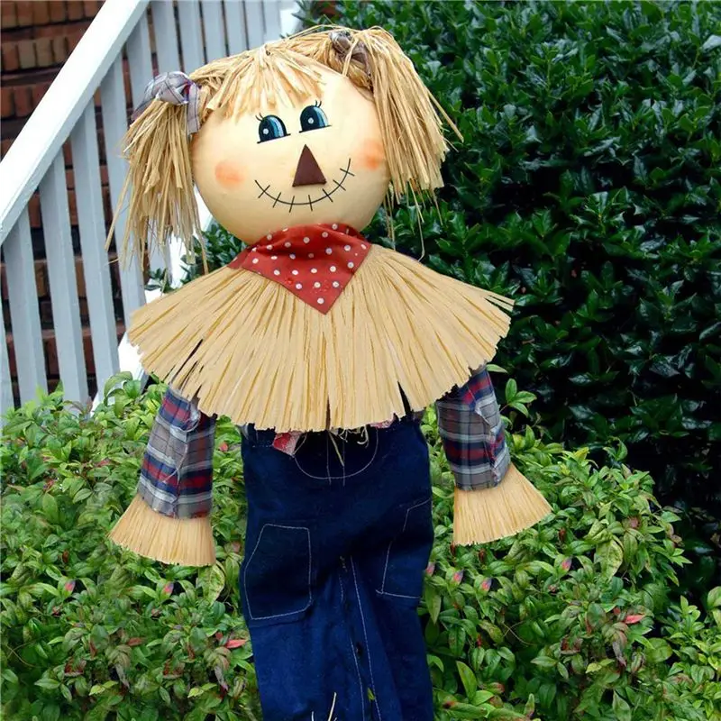 ABFK 80 Pieces Scarecrow Straw Kit Paper Scarecrow Costume Accessories Neck And Ankle Ties For Party Accessory