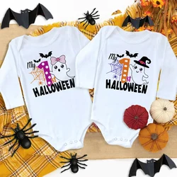 My First Halloween Baby Bodysuit Halloween Party Infant Outfit  Clothes Boys Girls Holiday Jumpsuit Newborn Long Sleeve Romper