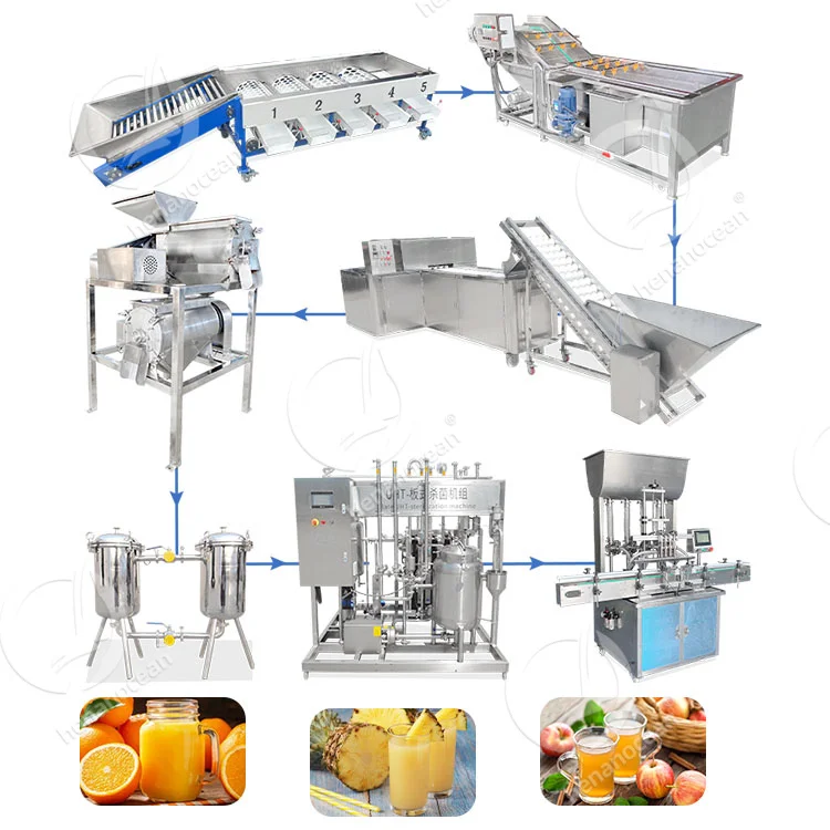 FOODLINE Customized Fully Automatic Hpp Concebtrate Cashew Apple Passion Fruit Blueberry Kiwi Juice Production Line
