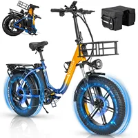 RIDSTAR MN20 Electric Bike 48V15AH Battery Electric Bicycle with Rear Seat Luggage Rack 20*4-inch Fat Tire Off-road E Bike