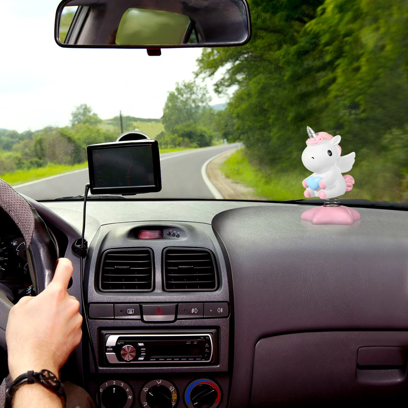 

Pink Unicorn Resin Craft Ornament For Car Dashboard Desktop Home Decor Tabletop Decoration Gift Party Family