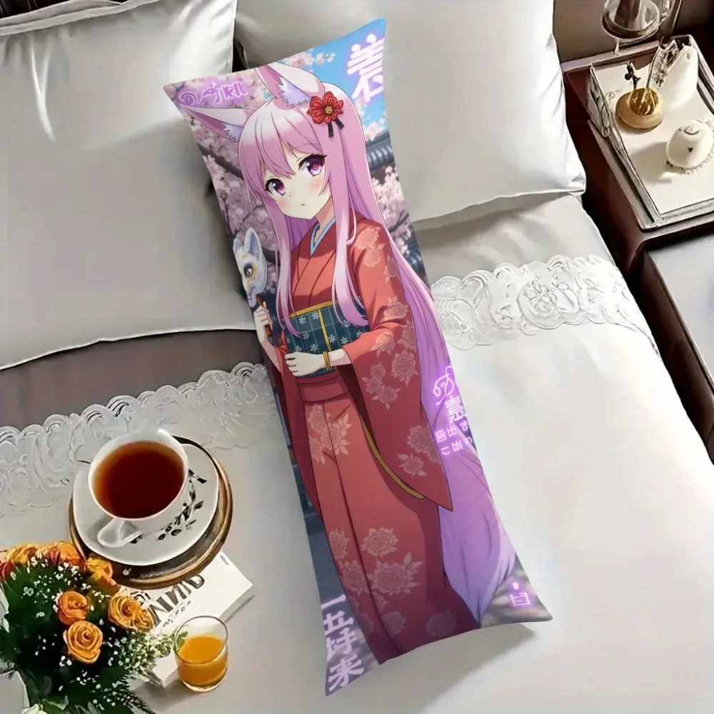 Full Body Anime Pillow Case 20x59 Inches 50x150cm Hypoallergenic Polyester ZipperClosure Machine Washable Side Back Support Wais
