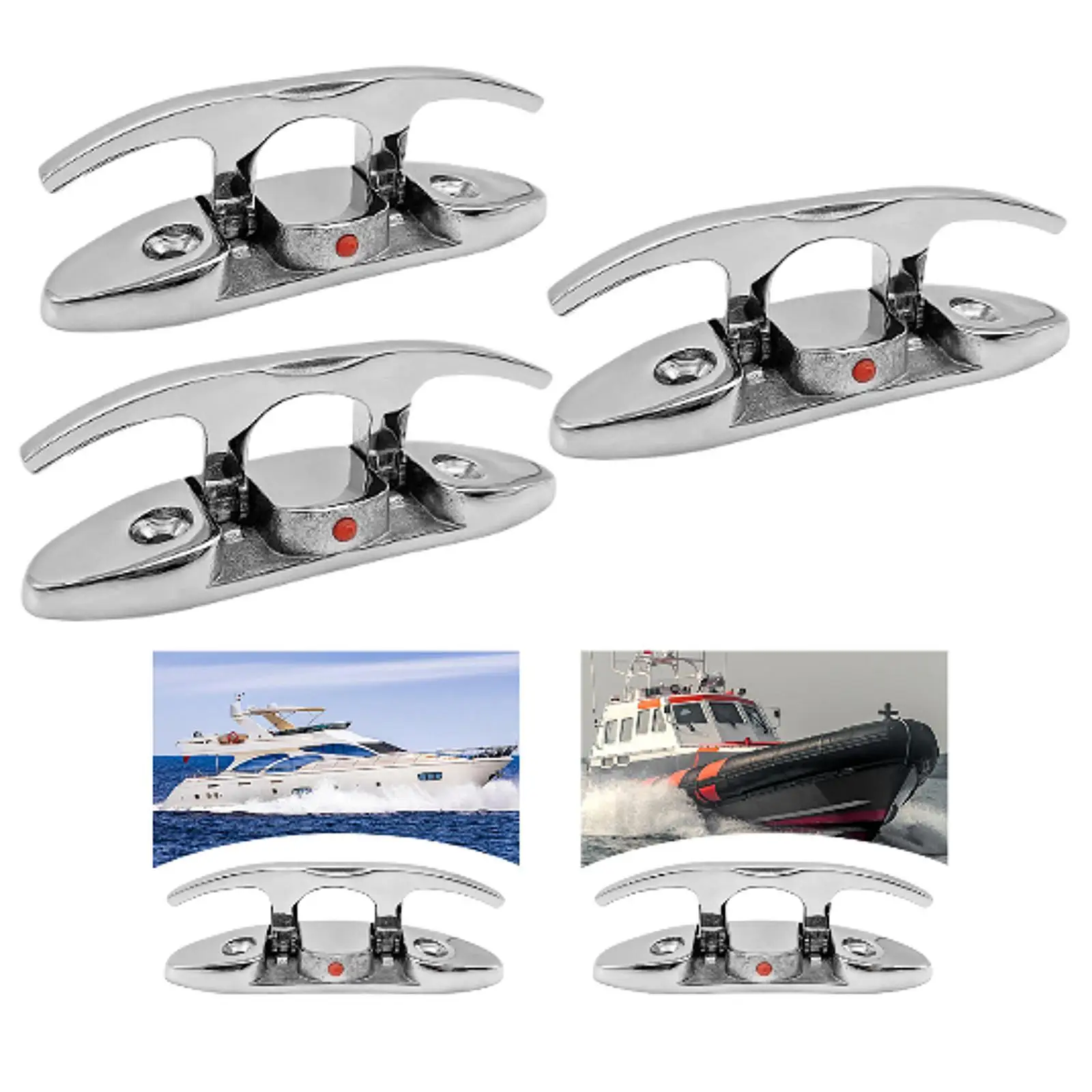 

Folding Cleat for Boats, Marine Dock Hardware, Stainless Steel Accessory for Yachts