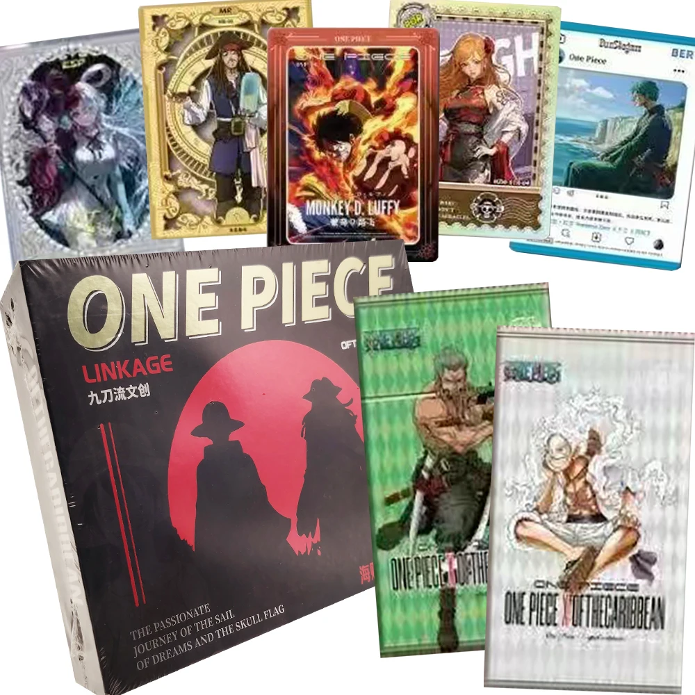One Piece x Pirates of The Caribbean Anime Collection Card Co-branded Series Monkey D. Luffy Hollow Metal Card Kid Holiday Gift
