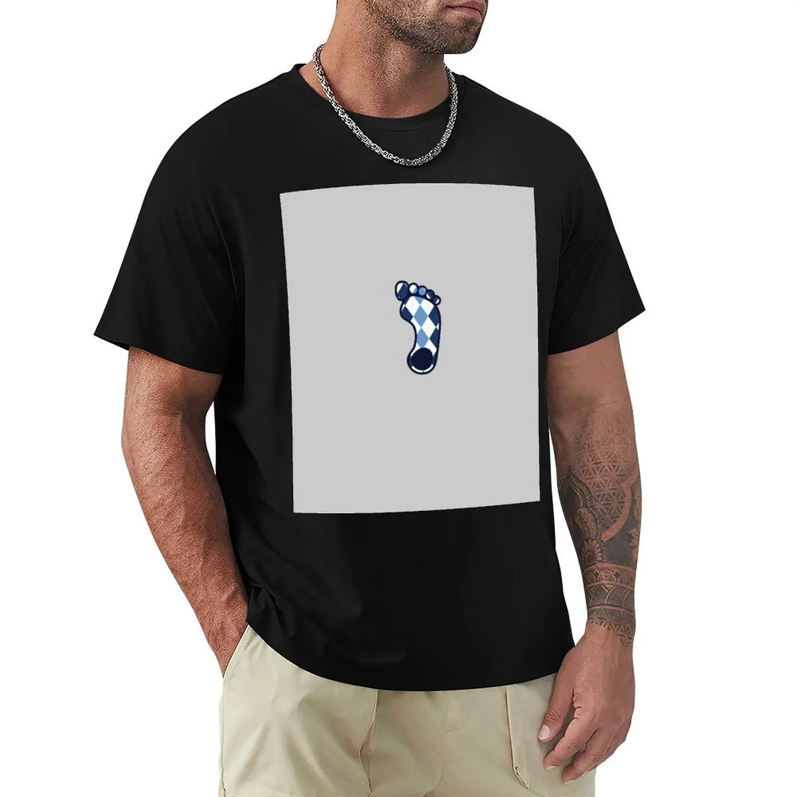 Argyle Heel Decal T-Shirt Sports Casual Short Sleeve Cotton Tee