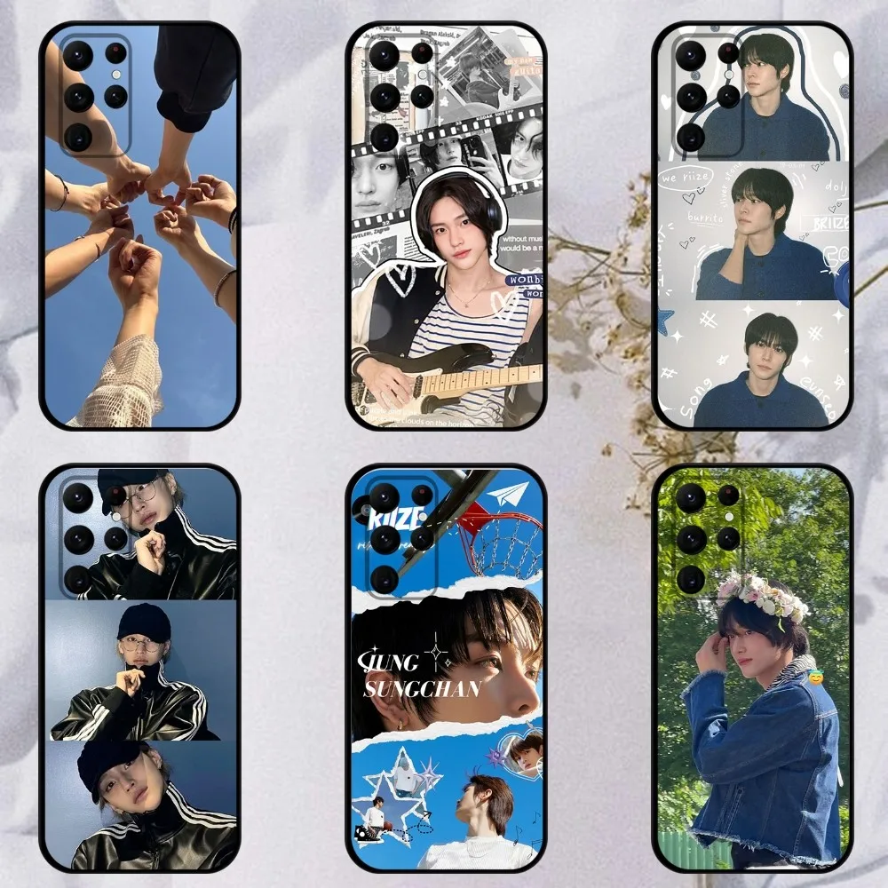 Kpop-R-Riize Wonbin  Phone Case For Samsung S23,23,22,30,21,10,9,Note20 Ultra,Lite,Ultra,5G,Plus,FE,Black Soft Case