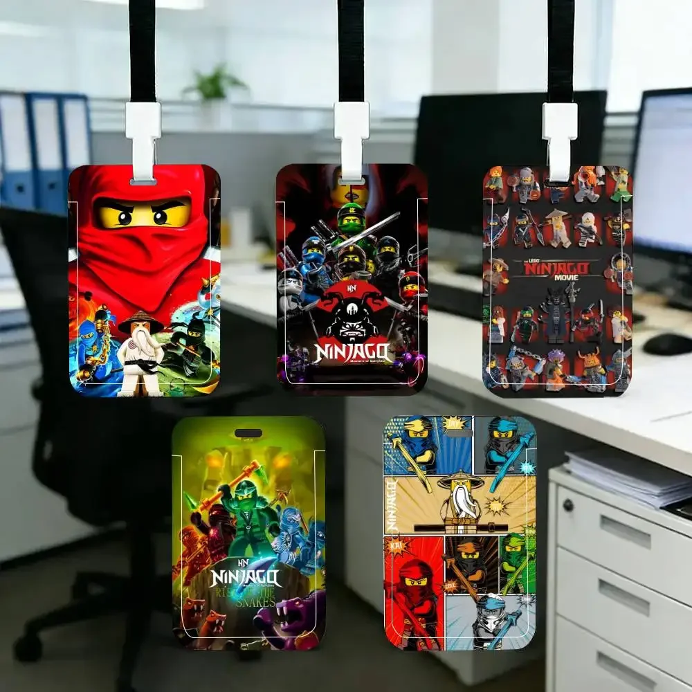

Classic Building L-LeGos Blocks ID Card Holder Neck Strap Pendant Door Badge Holder Lanyards Keychain Work Credential