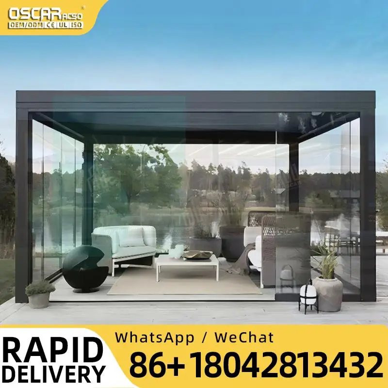 Hot Sale Manual Aluminum Pergola Gazebo Sun Shading Bioclimatic Outdoor Structure for Garden Backyard Patio pergola