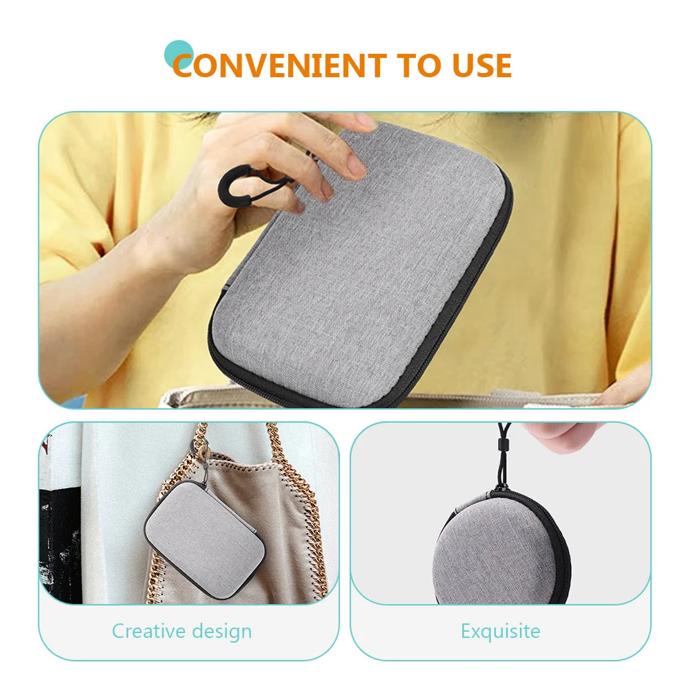 

2Pcs Microphone Storage Organizer Compact Eva Case Portable Waterproof Digital Product Bag Earphone USB Cable Storage