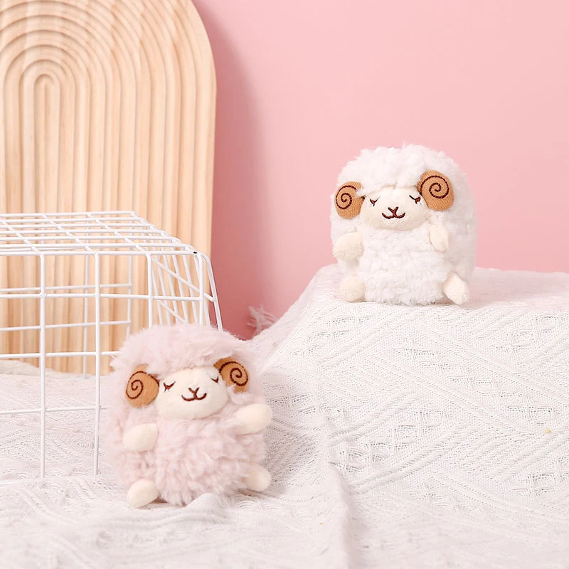 New 1Pc Backpack Decor Sheep Plush Pendant Cute Mini Sheep Plush Pendant Soft Lamb Doll Ornament Keychain For Car Decoration