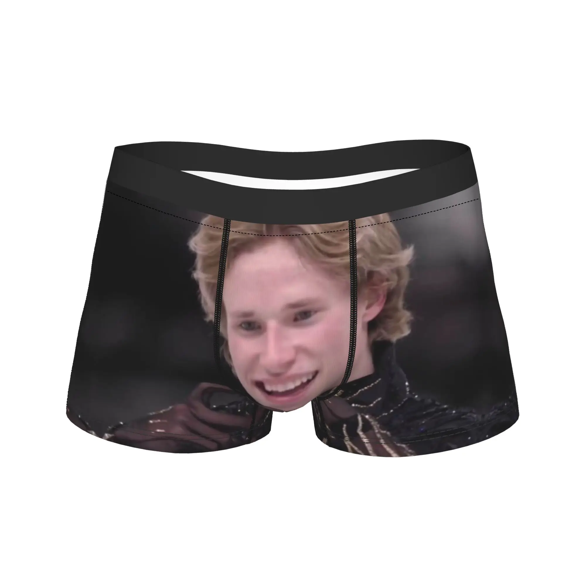 

Боксерские трусы с юмором для мужчин, с принтом Ильи Малинина, занимающегося фигурным катанием, в качестве подарка-прикола.