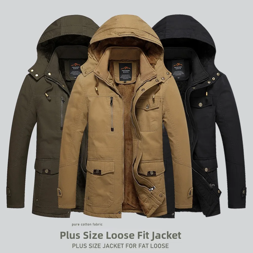 

Men's Winter Thiened Fce Lined Slim Fit Casual Jaet Korean Sle Cotton Coat Warmth Resistant Faion Urban Sle