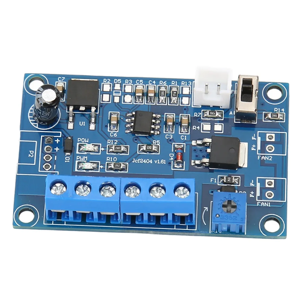 Universal 30cm Cable PWM Fan Speed Controller 4A Adjustable Temperature Control 12V/24V Fan Speed Controller Server Cooling