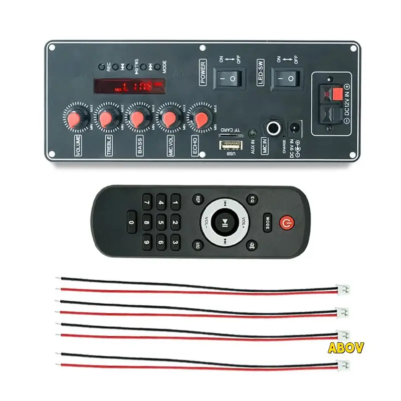 لوحة فك تشفير MP3 مع مقبض تعديل ثلاثي وباس يدعم MP3/WMA/WAV/Flac/Ape وحدة استقبال الصوت سهلة التشغيل #3