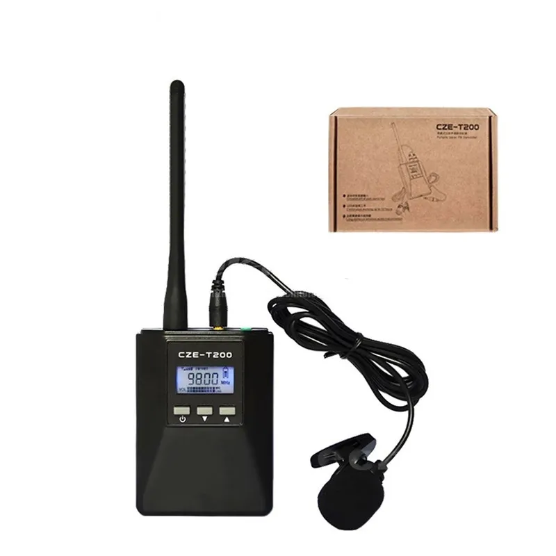 CZE-T200 0.2w 76-108MHz Adjustable Stereo PLL LCD Wireless Fm Transmitter