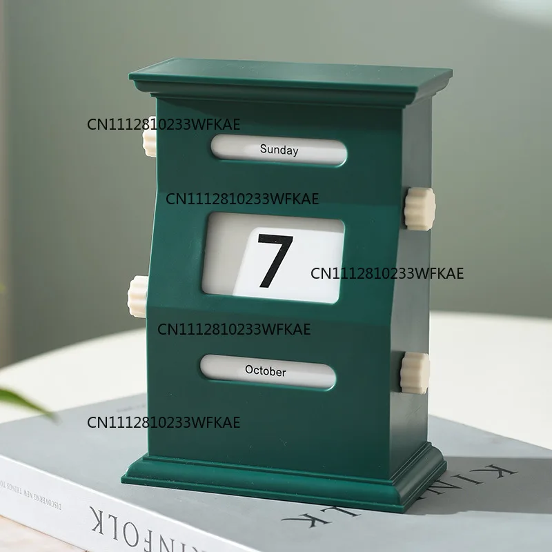 Retro  perpetual calendar ins style creative office desktop calendar light luxury decoration high-end ornament desk calendar