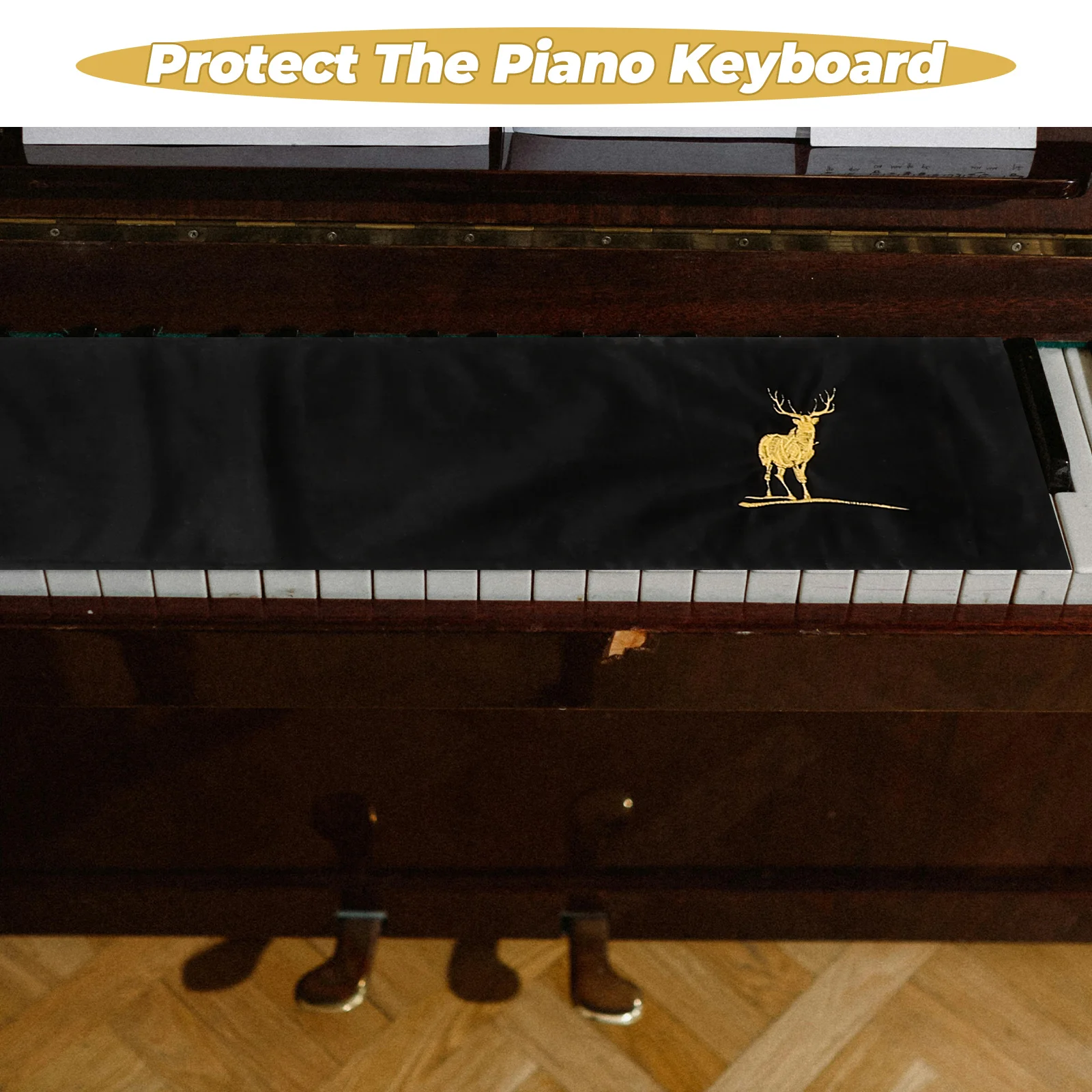

Piano Dust Cover Electronic Keyboard for Electric Cloth Dustproof / Sofa Air Conditioner Protector Black Protection