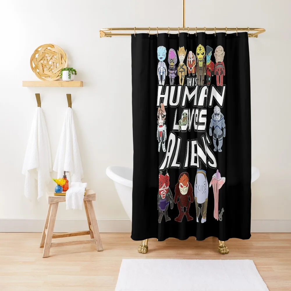 

Mass Effect Shower Curtain For Bathroom Shower Window Shower For Bathroom Set Waterproof Fabric Bathroom Curtain