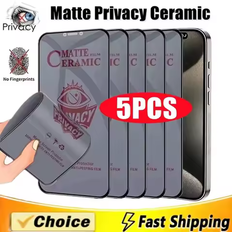 Matte Ceramic Privacy Film For Samsung A56 5G A55 A54 A53 A15 A35 A36 A16 A52 Anti-Spy Screen Protector S25 Ultra S24 FE S22 S23