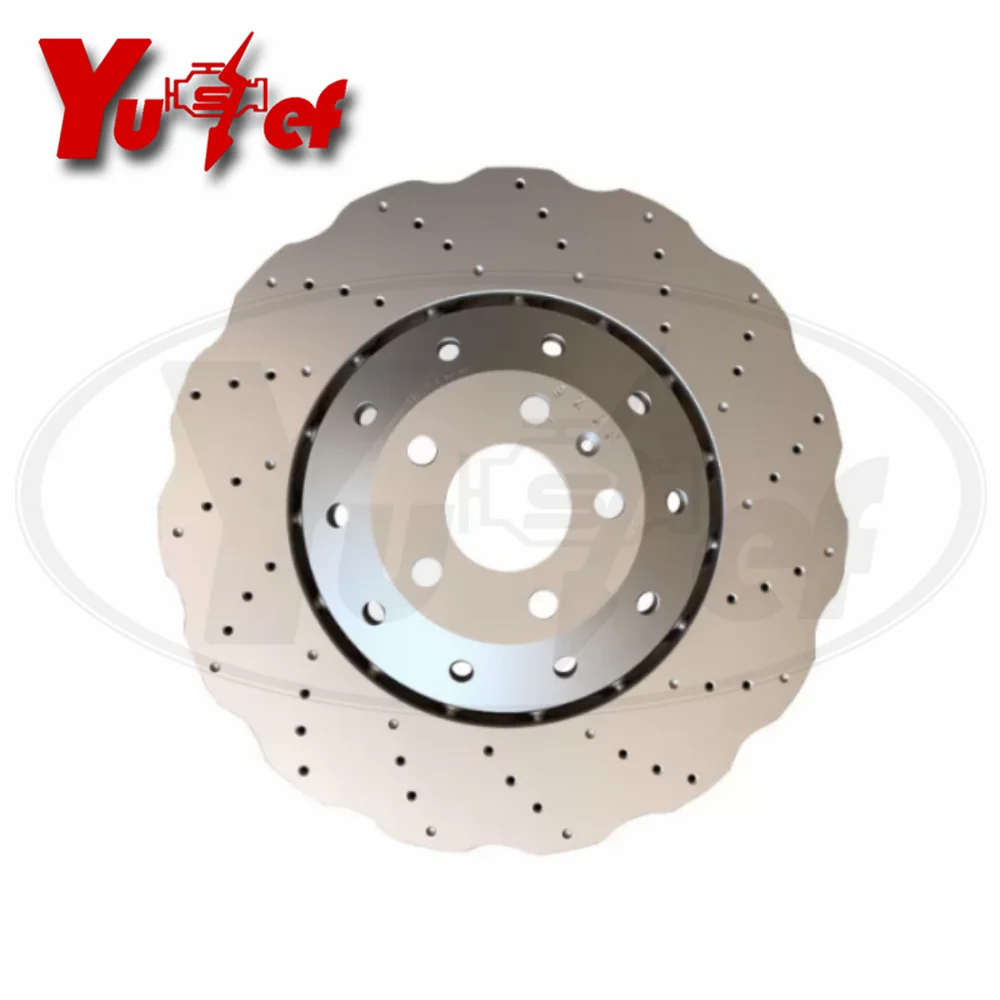 Pair Front Brake Discs Rotor For Audi A7 C7 RS6 RS7 390mm OEM 4G0615301E