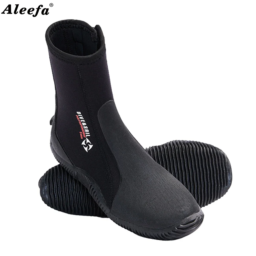 Durable 5mm Rubber Wetsuit Boots Shoes for Scuba Diving,Kayaka,Spearfishing,Water Sporting