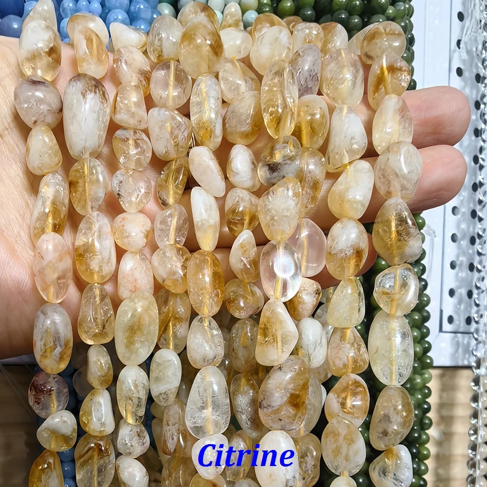 8–10 mm unregelmäßige Natursteinperlen aus Amethyst, Jade, Achat, Citrin, Amazonit, Quarz für die Schmuckherstellung, DIY-Armband, Ohrstecker – Detail 8