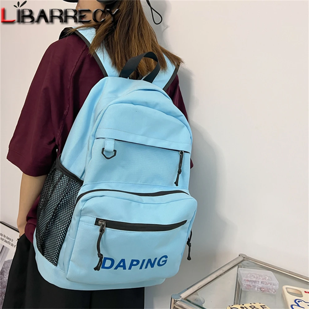 Fashion Nylon School Backpack for Women 2023 College Backpack Female Large Capacity Casual Nylon Bag Student Travel Backbag Sac