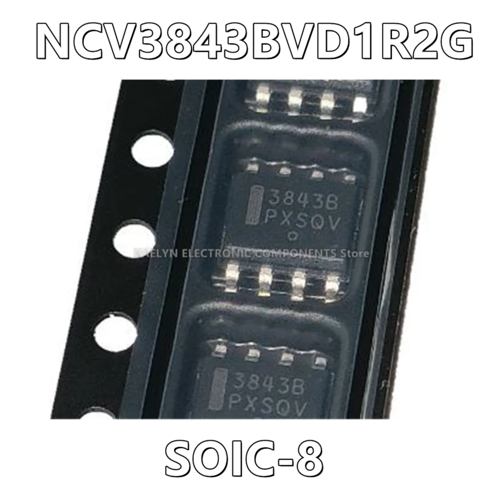 10Pcs/lot NCV3843BVD1R2G NCV3843B 3843B Flyback Regulator Positive, Isolation Capable Output Step-Up/Step-Down  8-SOIC