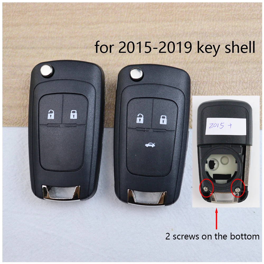 

2 3-кнопочный корпус автомобильного ключа для Buick Excelle для Chevrolet Cavalier Sail 2015-2019, нижняя часть с 2 винтами