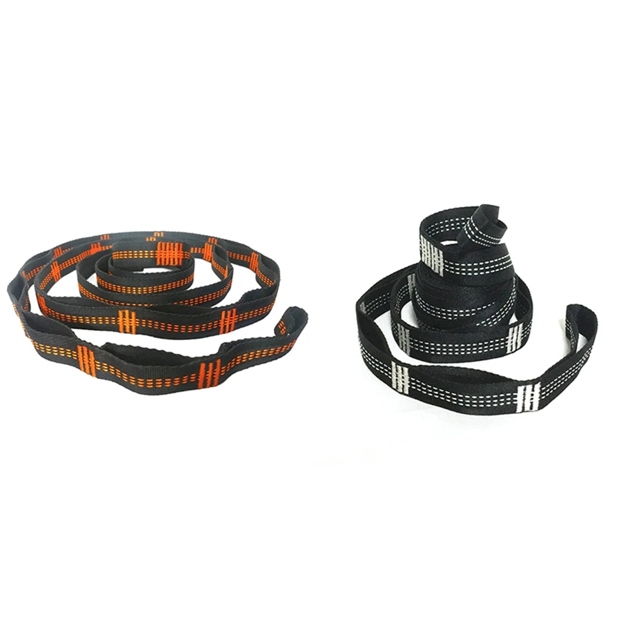 Alta Carga-Bearing Nylon Correias De Árvore Webbing, Outdoor Hammock, Tree Tie Rope, Escalada, Tampa Cinto Plana, Branco