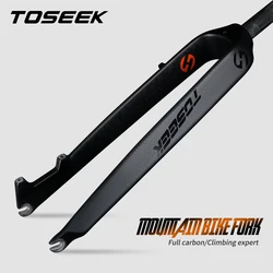 TOSEEK TFK-SL forcella in carbonio 26ER/27.5er/29ER tubo dritto Mtb forcella anteriore per bicicletta Garfo Carbono 700c forcella Mtb 29