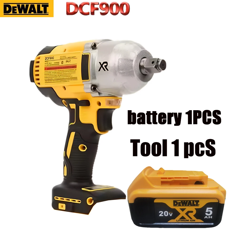 TORQUE UP TO850N.m FASTER DRILLING DEWALT DCF9001/2-inch brushless cordless high torque impact wrench, DEWALT 20V battery and ch
