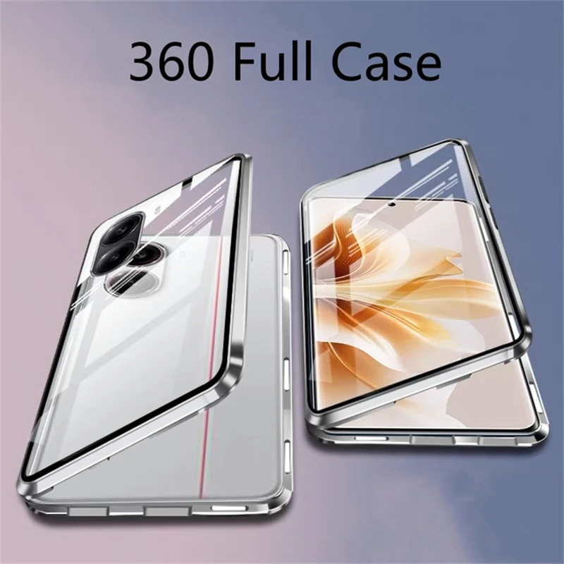 Tempering Glass Case For Xiaomi POCO X7 Pro 5G Case 360 Full Double Sided Magnetic Adsorption Metal Cover For Redmi Turbo 4 Capa