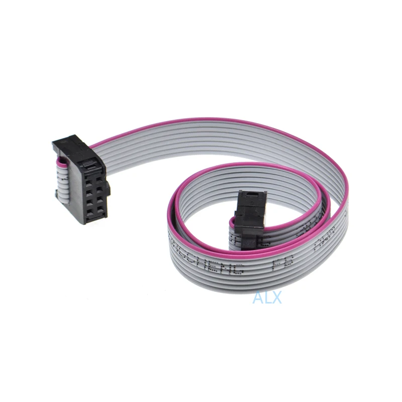 5PCS FC-8p 30CM 2.54MM pitch JTAG AVR ISP DOWNLOAD CABLE 8P WIRE 8PIN Gray Flat Ribbon Data Cable FOR DC3 IDC BOX HEADER