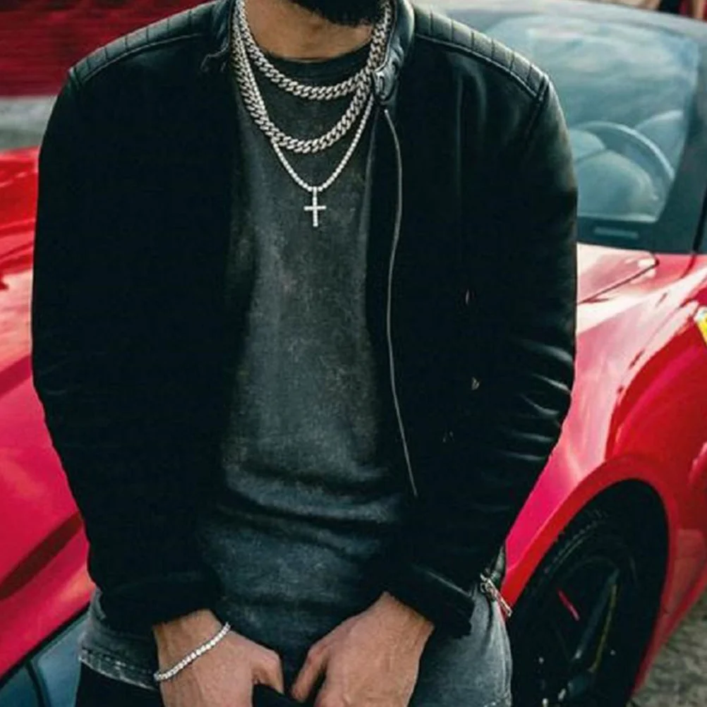 

1Pcs Cuban Chain Necklace Chic Decorative Male Jewelry Punk Hip-Hop Style Exquisite Details Perfect Gift Stand Out