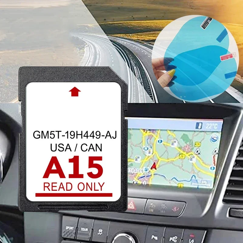 

New Maps for Ford A15 Roads 2024 SD Card Navigation SYNC2 System Compatible with Cover USA Canada Mexico Sat Nav