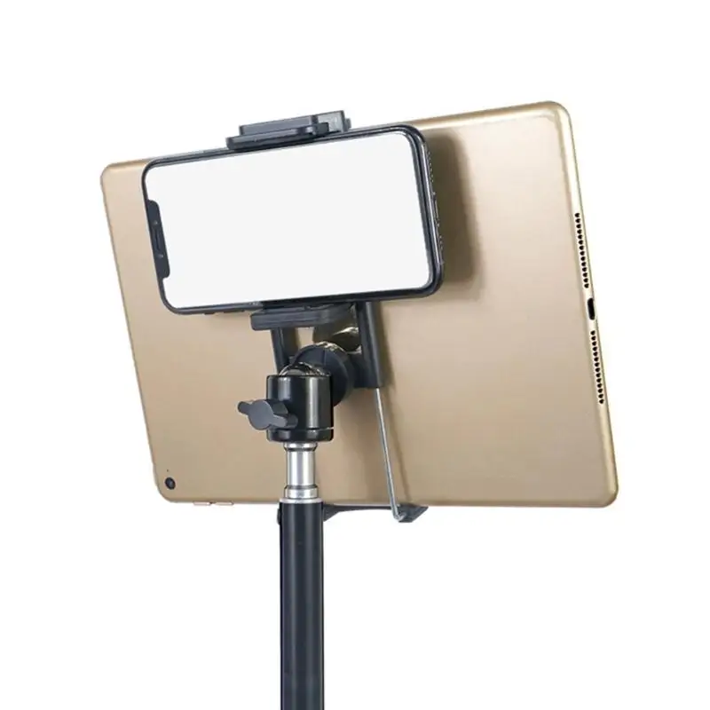 652F Duals Purpose Phone Tablet Mount With 1 4 Inches Screw Holes For Live Streaming Vloggings And Tripods Compatibility