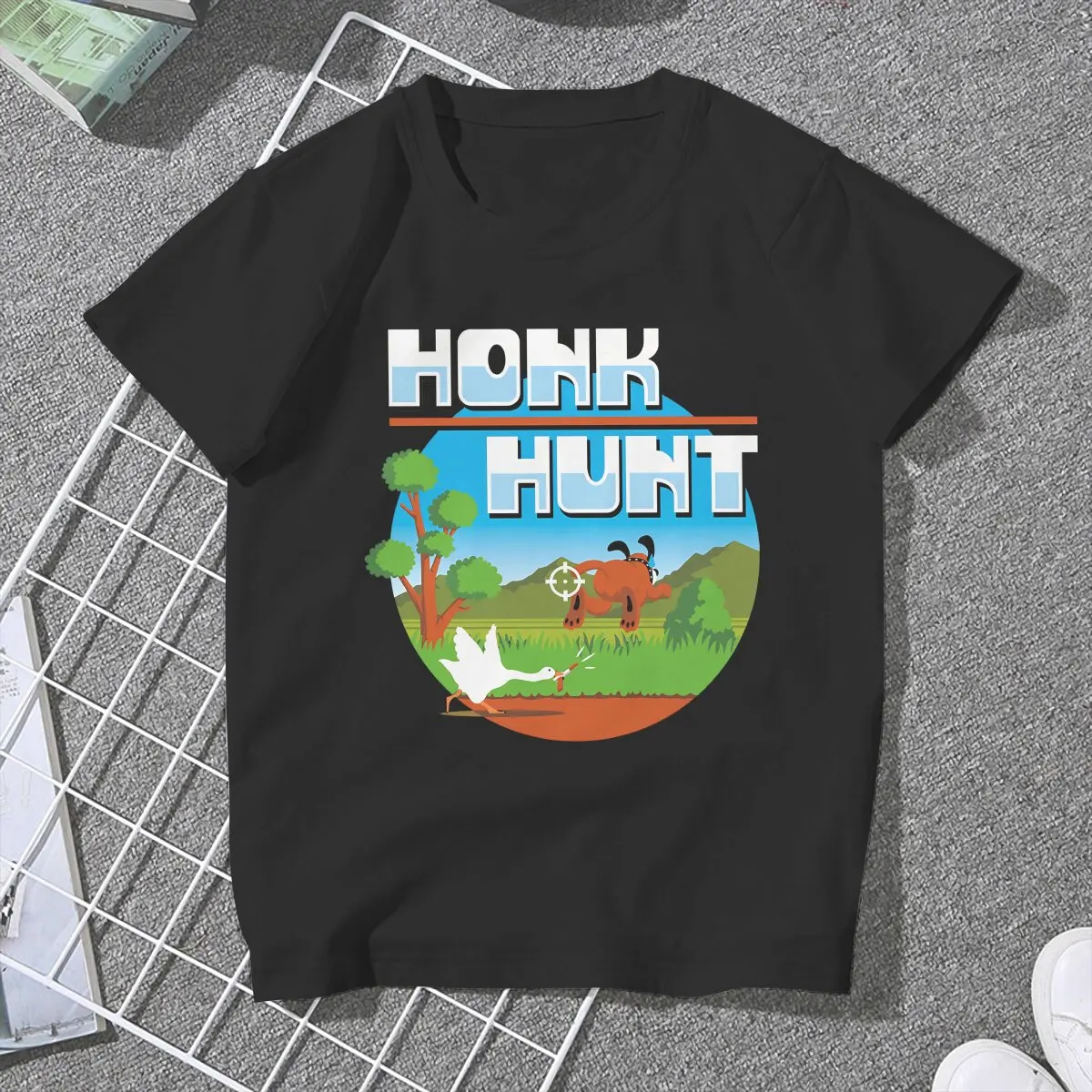 Honk Hunt Cute Girls Women T-Shirt Untitled Goose Game Blusas Harajuku Casual Short Sleeve Vintage Tops