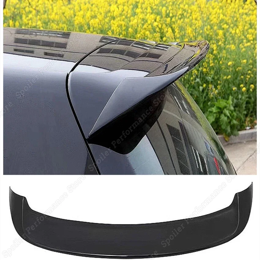 For Volkswagen VW Golf 6 VI MK6 GTI R20 2010 - 2013 Bright Black/Carbon Fiber Look  ABS Car Rear Roof Spoiler Window Trunk Wings