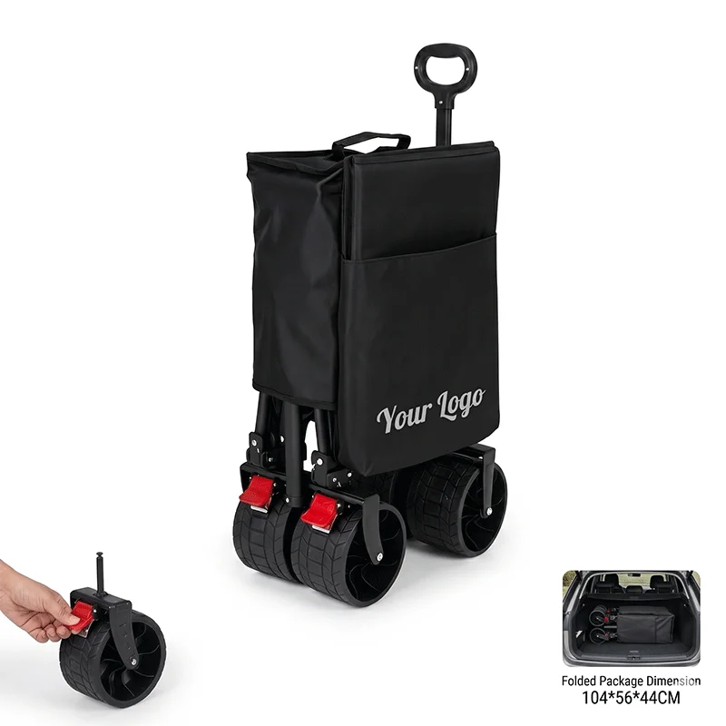 Custom Heavy-Duty Folding Wagon Cart with 260L Extra Large Capacity 360LBS Camping Cart With All-Terrain Tank Wheels - view 2