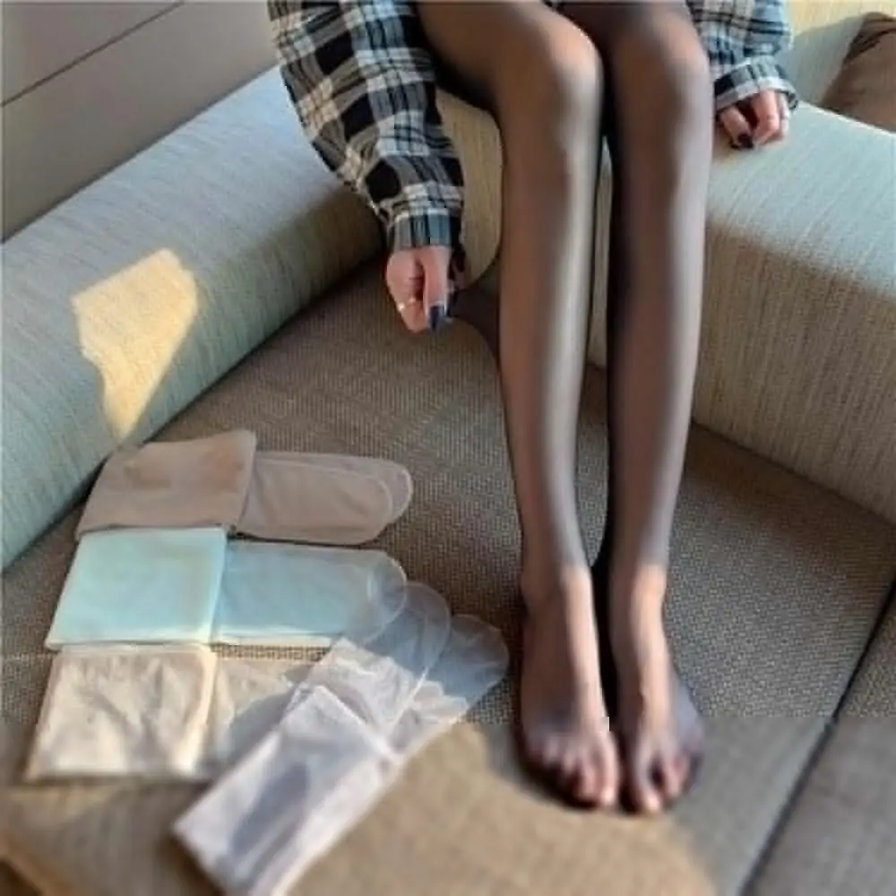 

Cored Wire Pearlescent Non-marking Stockings Elastic Sexy Silver Silk Glossy Tights Lightweight Pearlescent Pantyhose Girls