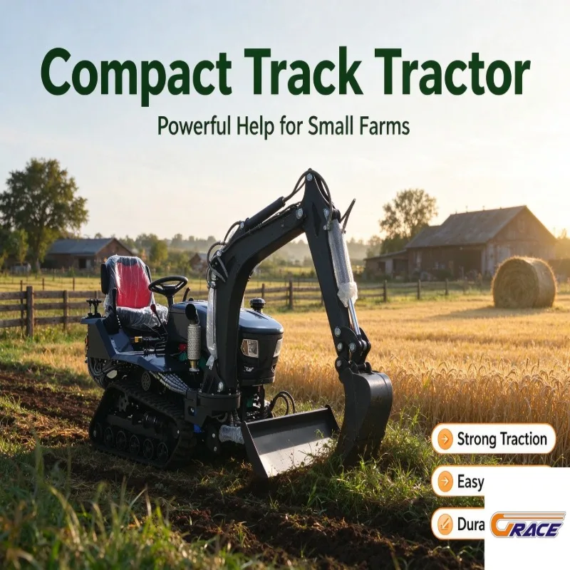 Mini Rubber Crawler Tractor 25HP Mini Crawler Track Tractor Small Farm Machinery for Greenhouse Tilling Free Shipping