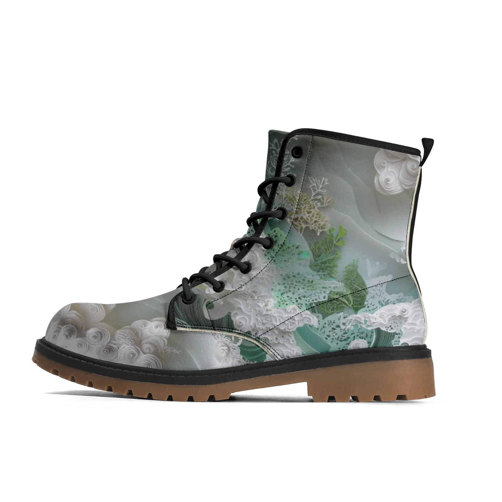 

ustomizable three-dimensional cloud pattern mid-calf boots, street casual fashion mid-calf boots for men and women in spring and