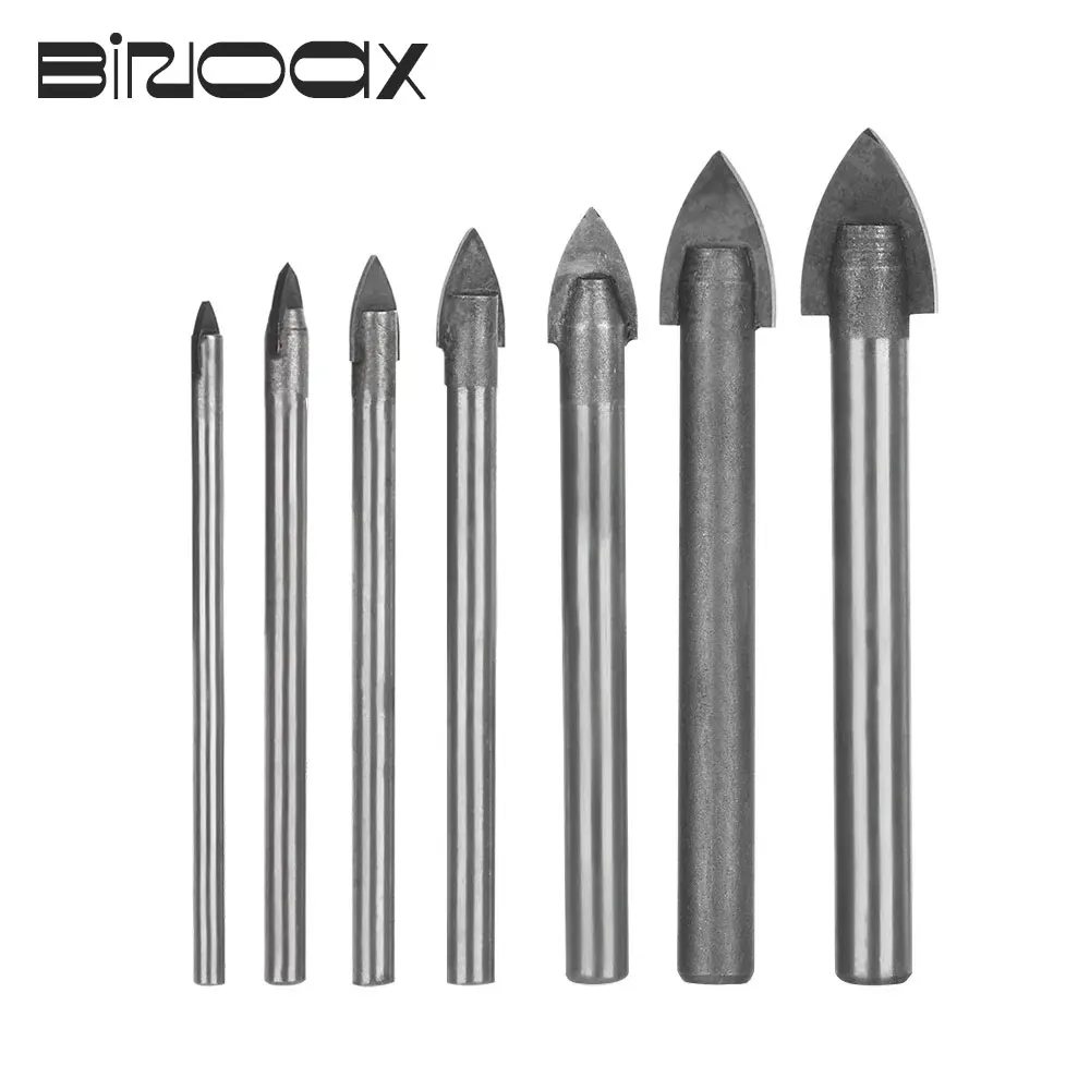 7 шт., 7 шт., сверло с твердосплавным наконечником, инструмент для резки керамики/плитки/мармура/зеркального стекла