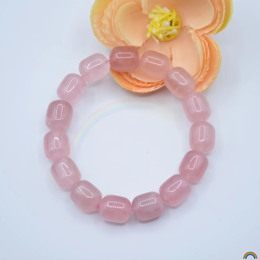 

Natural Pink Crystal Bracelet Round Old Style Bucket Bead Pink Glow Moisturizing Fashion Fresh Jade Jewelry Bracelet Rwbuy