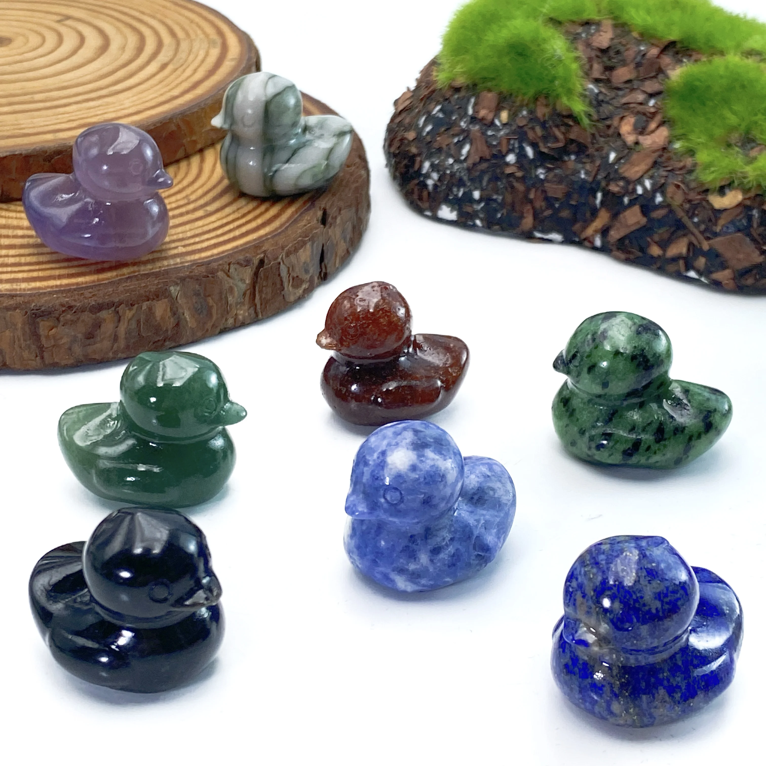 1 قطعة مجموعة حجر البط المواد المختلطة ديكور المنزل ديكور ذاتي الصنع هدية ممتازة لتزيين غرفة العائلة والأصدقاء