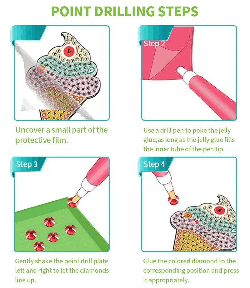8-teiliges DIY Unregelmäßiges Diamant-Schlüsselanhänger-Set Handgefertigte Einlegearbeit Kunstsets Kreative Bastelspielzeuge für Kinder Diamantmalerei